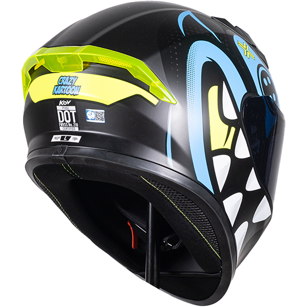 CASCO INTEGRAL PIXEL CRAZY AZUL KOV