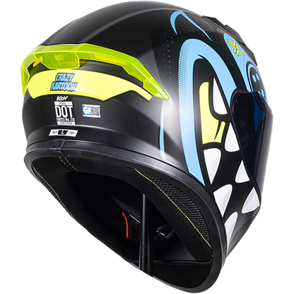 CASCO INTEGRAL PIXEL CRAZY AZUL KOV