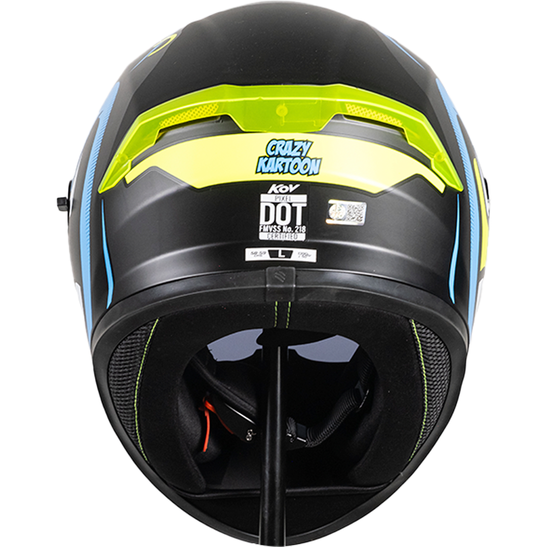 CASCO INTEGRAL PIXEL CRAZY AZUL KOV