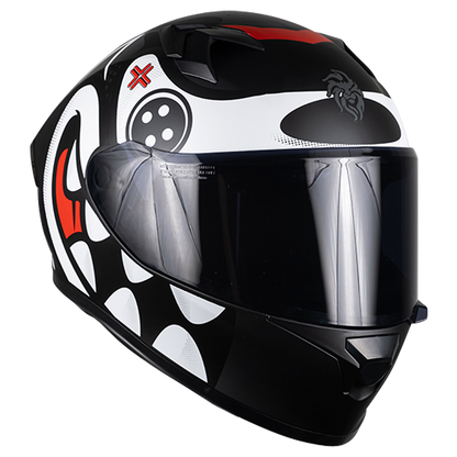 CASCO INTEGRAL PIXEL CRAZY BLANCO KOV