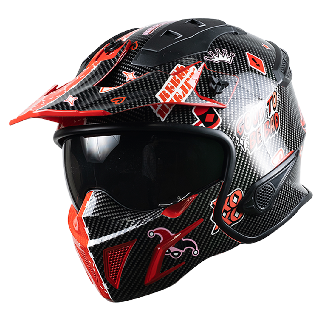 CASCO DC ROCK-O HARLEY QUINN ROJO