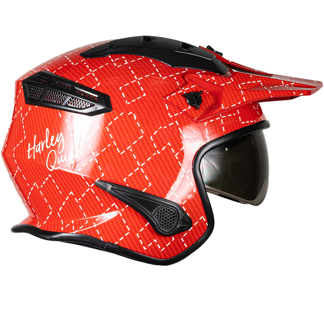 CASCO DC ROCK-O HARLEY QUINN ROJO