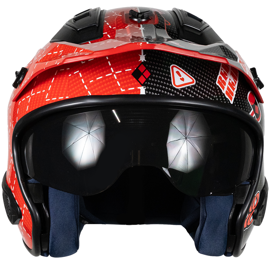 CASCO DC ROCK-O HARLEY QUINN ROJO