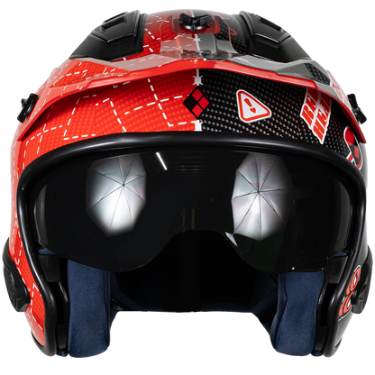 CASCO DC ROCK-O HARLEY QUINN ROJO