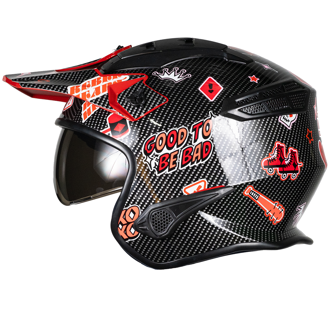 CASCO DC ROCK-O HARLEY QUINN ROJO