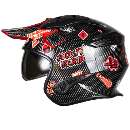 CASCO DC ROCK-O HARLEY QUINN ROJO