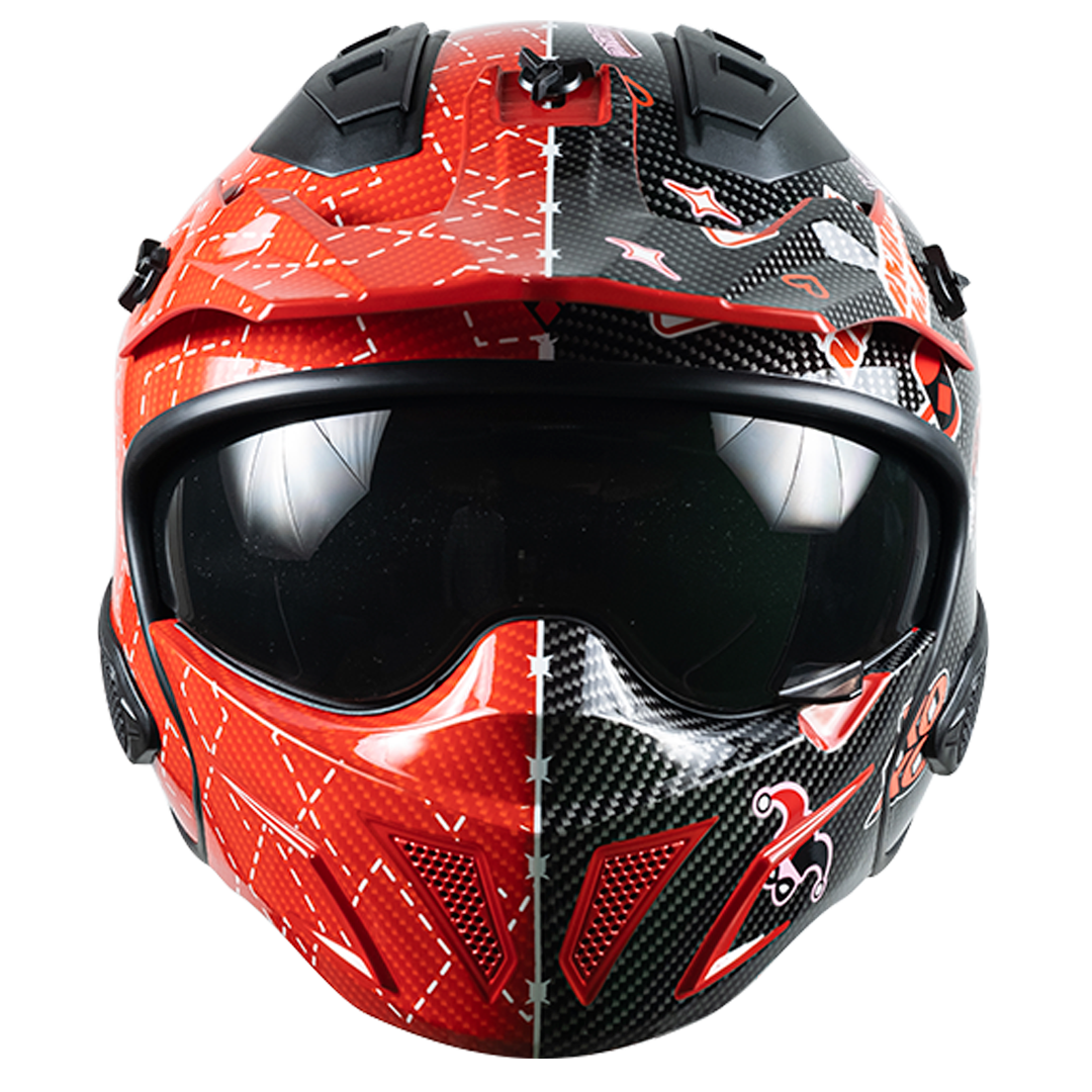 CASCO DC ROCK-O HARLEY QUINN ROJO