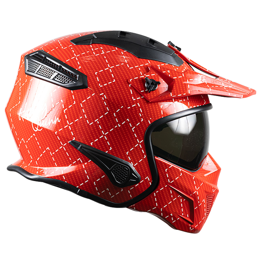 CASCO DC ROCK-O HARLEY QUINN ROJO