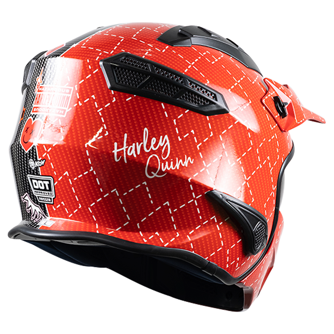 CASCO DC ROCK-O HARLEY QUINN ROJO