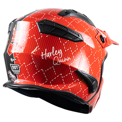 CASCO DC ROCK-O HARLEY QUINN ROJO