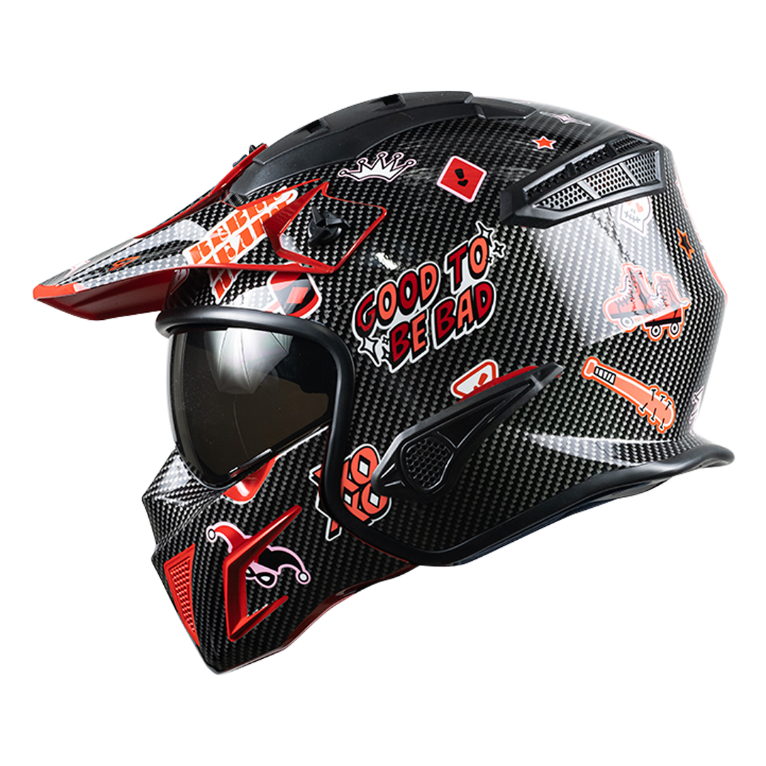 CASCO DC ROCK-O HARLEY QUINN ROJO