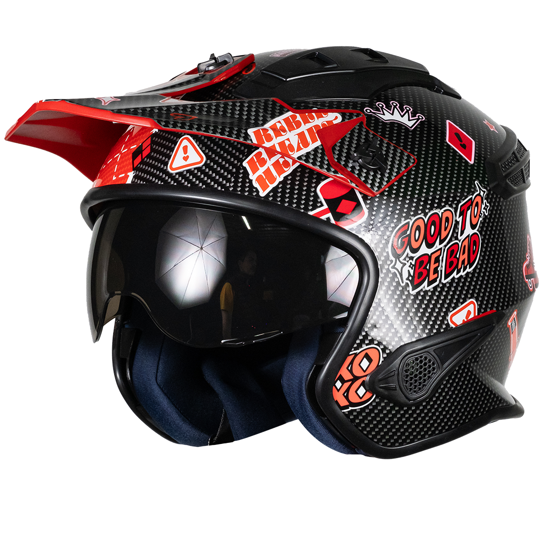 CASCO DC ROCK-O HARLEY QUINN ROJO