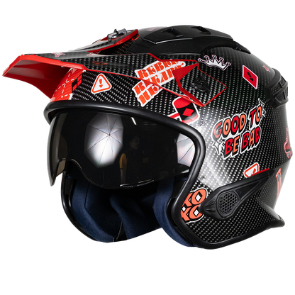 CASCO DC ROCK-O HARLEY QUINN ROJO