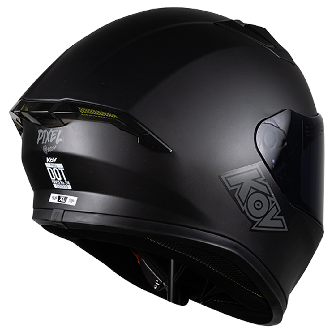 CASCO INTEGRAL PIXEL SOLIDO NEGRO MATE KOV