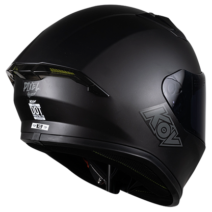 CASCO INTEGRAL PIXEL SOLIDO NEGRO MATE KOV