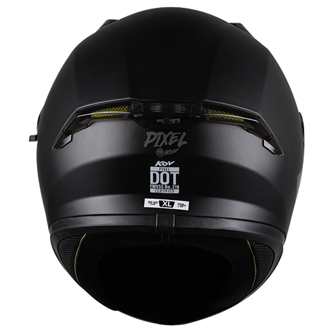 CASCO INTEGRAL PIXEL SOLIDO NEGRO MATE KOV