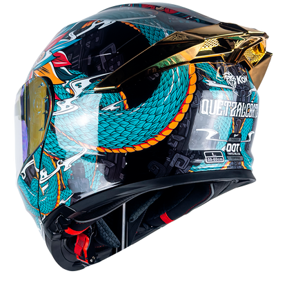 CASCO ABATIBLE THUNDER QUETZALCÓATL VERDE KOV