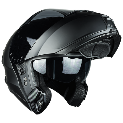 CASCO ABATIBLE SNOW SOLIDO NEGRO MATE KOV