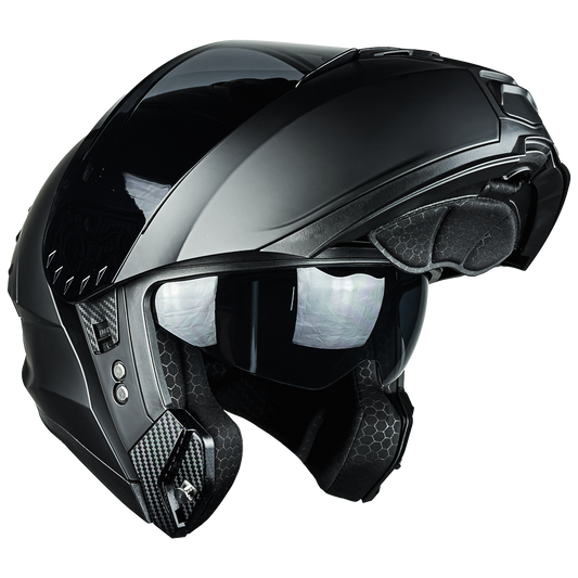 CASCO ABATIBLE SNOW SOLIDO NEGRO MATE KOV